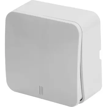 Выключатель одноклавишный с подсветкой (белый) Stekker София 49288