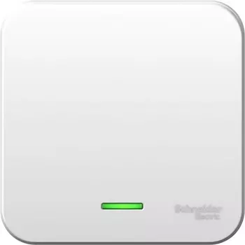 Выключатель одноклавишный с подсветкой (белый) Systeme Electric Blanca BLNVA101121