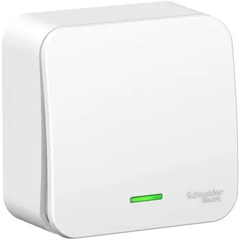 Выключатель одноклавишный с подсветкой (белый) Systeme Electric Blanca BLNVA106111