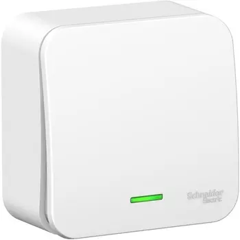 Выключатель одноклавишный с подсветкой (белый) Systeme Electric Blanca BLNVA101111