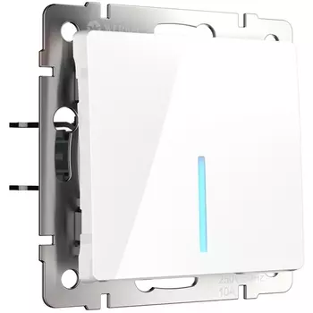 Выключатель одноклавишный с подсветкой (белый) Werkel W1110101 (a051110)