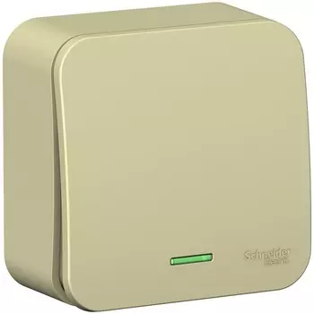 Выключатель одноклавишный с подсветкой (бежевый) Systeme Electric Blanca BLNVA106117