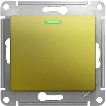 Выключатель одноклавишный с подсветкой (фисташковый) Systeme Electric Glossa GSL001013