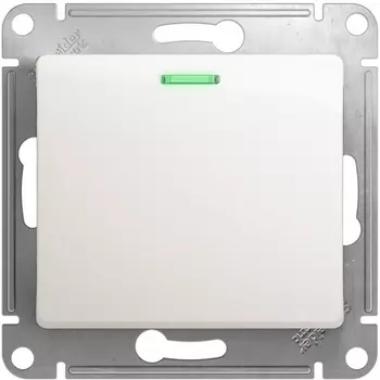 Выключатель одноклавишный с подсветкой (перламутровый) Systeme Electric Glossa GSL000663
