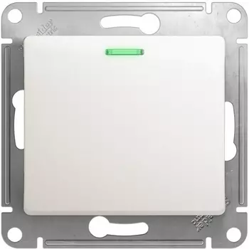 Выключатель одноклавишный с подсветкой (перламутровый) Systeme Electric Glossa GSL000613