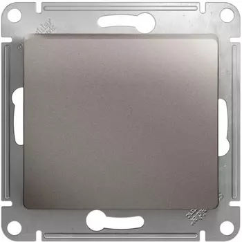 Выключатель одноклавишный с подсветкой (платина) Systeme Electric Glossa GSL001261