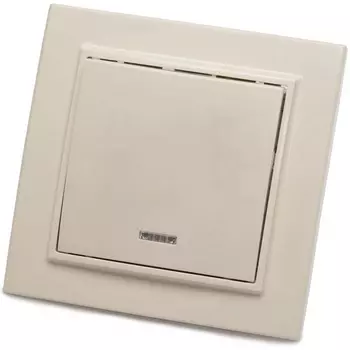 Выключатель одноклавишный с подсветкой (слоновая кость) Stekker Эрна 39228