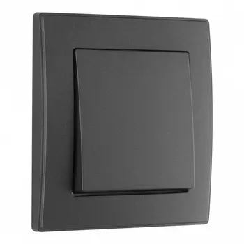 Выключатель одноклавишный с рамкой (черный) Arte Milano SET06-1 SET06-1-30-1 black