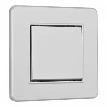 Выключатель одноклавишный с рамкой (серебро) Arte Milano SET16-1 SET16-1-30-1 silver