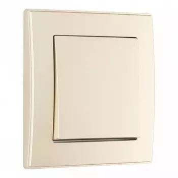 Выключатель одноклавишный с рамкой (шампань) Arte Milano SET06-1 SET06-1-30-1 shampan