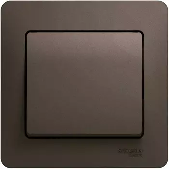 Выключатель одноклавишный (шоколад) Systeme Electric Glossa GSL000812