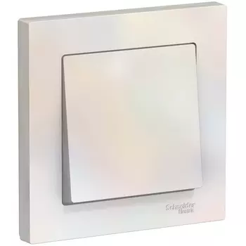 Выключатель одноклавишный (жемчужный) Systeme Electric AtlasDesign ATN000412