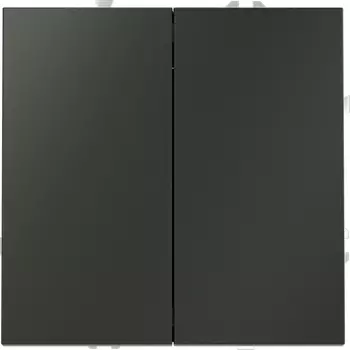 Выключатель с самовозвратом двухклавишный (титан) Voltum S70 VLS020606