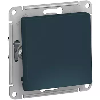 Выключатель с самовозвратом одноклавишный (изумрудный) Systeme Electric AtlasDesign ATN000815