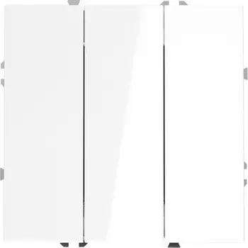 Выключатель трехклавишный (белый глянцевый) Voltum S70 VLS030101