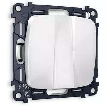 Выключатель трехклавишный (белый глянец) Ambrella Volt QUANT MO105010