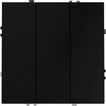 Выключатель трехклавишный (черный матовый) Voltum S70 VLS030108