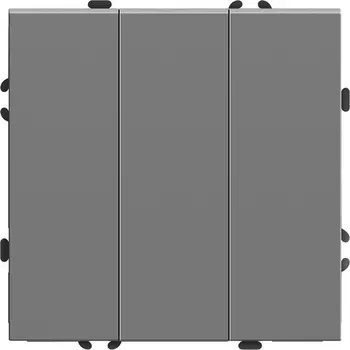 Выключатель трехклавишный (серый) Stekker Эмили 49948