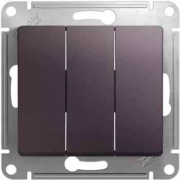 Выключатель трехклавишный (сиреневый туман) Systeme Electric Glossa GSL001431