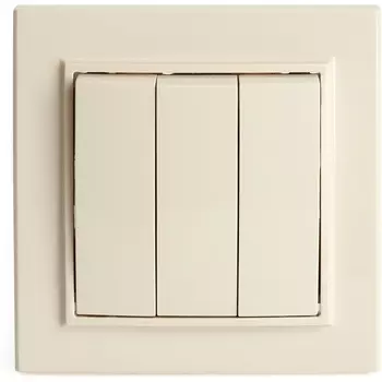 Выключатель трехклавишный (слоновая кость) Stekker Эрна 39923