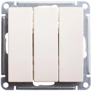 Выключатель трехклавишный (слоновая кость) Systeme Electric W59 VS0510-351-2-86