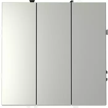 Выключатель трехклавишный (сталь) Voltum S70 VLS030105