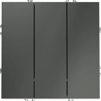 Выключатель трехклавишный (титан) Voltum S70 VLS030106