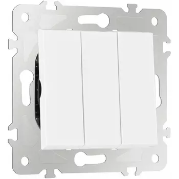 Выключатель трёхклавишный Arte Milano am-203 203.30-3.white