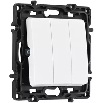 Выключатель трёхклавишный Arte Milano am-217 217.30-3.white