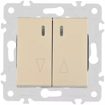 Выключатель жалюзи с подсветкой Arte Milano am-203 203.39-2.shampan