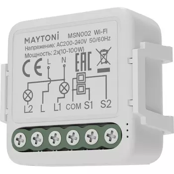 Wi-Fi выключатель двухканальный (без нуля) Maytoni Wi-Fi Модуль MSN002