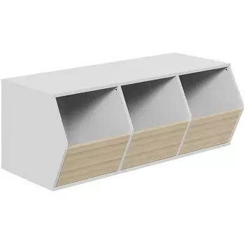 Ящик для игрушек Campi ОГОГО 724404 (белый, ясень коимбра) ОГОГО Обстановочка!