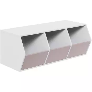 Ящик для игрушек Campi ОГОГО 724405 (белый, розовый) ОГОГО Обстановочка!