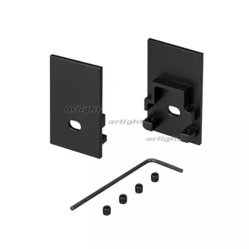 Заглушка SL-COMFORT-2542 BLACK c отверстием (Arlight, Металл) 031737