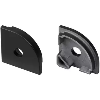 Заглушка SL-KANT-H20 BLACK с отверстием (Arlight, Пластик) 049405