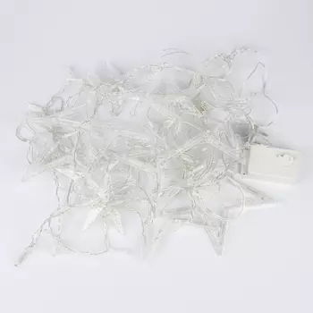 Занавес фигурный светодиодный. 3х0.7м. светодиодов. Теплый белый свет. ULD-E3007-138/DTA WARM IP20 STARS-2 Uniel ULD WHITE