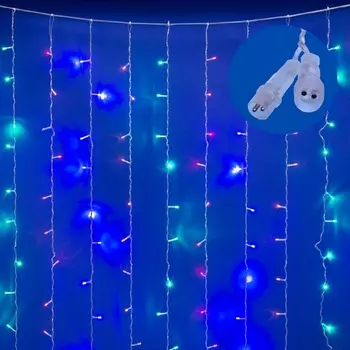 Занавес светодиодный с эффектом мерцания. 3х2м. Соединяемый. светодиодов. Разноцветный свет. ULD-C3020-240/TTK IP44 Uniel MULTI