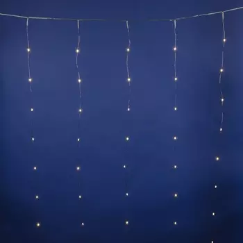 Занавес светодиодный со статическим свечением. 1.5х1м. светодиодов. Теплый белый свет. ULD-C1510-100/STA WARM IP44 Uniel WHITE