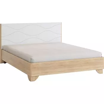 Зара Кровать с основанием Комфорт 160х200 см, цвет дуб сонома/белый Mebelson (арт.SMZ-06.1623)