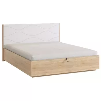 Зара Кровать с подъемным механизмом Люкс 160х200 см, цвет дуб сонома/белый Mebelson (арт.SMZ-08.1623)