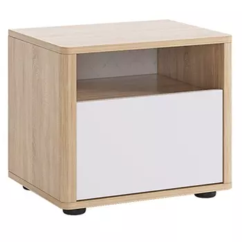 Зара Тумба прикроватная, цвет дуб сонома/белый Mebelson (арт.SMZ-04.1623)