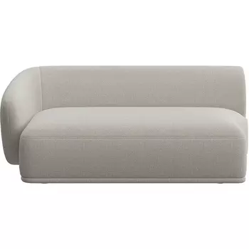 Завершение Fabro 1800 левое ОГОГО (арт.851399), (Ткань,Букле/Белый) ОГОГО Обстановочка!