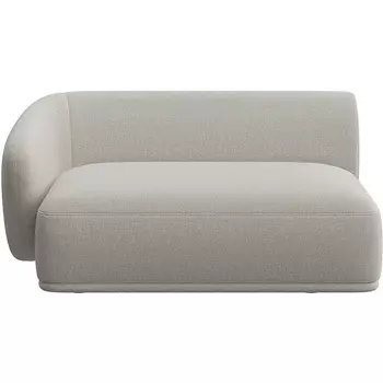 Завершение прямое Fabro 1500 левое ОГОГО (арт.851390), (Букле,Ткань/Белый) ОГОГО Обстановочка!