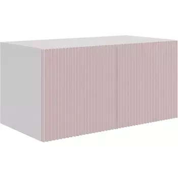 Зефир Антресоль двухдверная 118.01 Mebelson (ЛДСП,МДФ/Светлое дерево,Розовый) арт.UL.118-M.103.01.3095