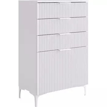 Зефир Комод Mebelson (ЛДСП,МДФ,Металл/Светлое дерево,Белый) арт.171919,3262