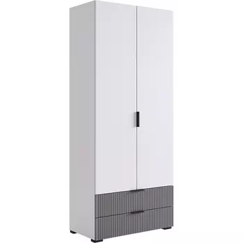 Зефир Шкаф двухдверный 108.01 Mebelson (ЛДСП,МДФ,ПВХ,Пластик/Светлое дерево,Серый) арт.UL.108-M.103.01.3263