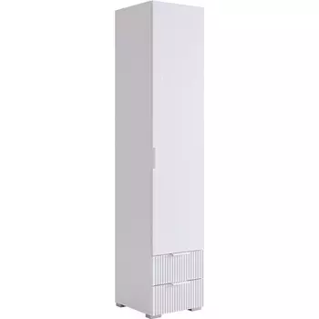 Зефир Шкаф однодверный 107.01 Mebelson (ЛДСП,ПВХ,МДФ,Металл/Светлое дерево,Белый) арт.UL.107-M.103.01.3262