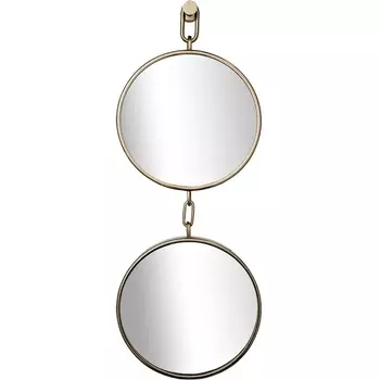 Зеркало на подвесе двойное рама металл. цвет золото d35см Garda Decor арт.79MAL-9231-86G