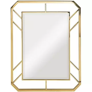 Зеркало прямоугольное в метал. раме цвет золото 71*91*2см Garda Decor арт.KFG081