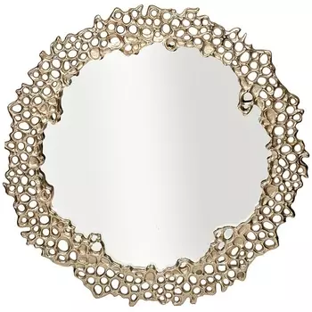 Зеркало "Соты" рама металлич. цвет зол. d.89,5*2.5см Garda Decor арт.69-218455